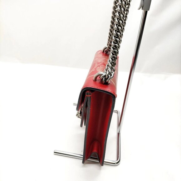 Authentic Gucci Shoulder Bag Red Leather mn828-120826 - Picture 3 of 16